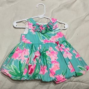NWT Lilly Pulitzer baby dress. 3-6 month. Aqua Al Fresco - Isn’t She Lovely